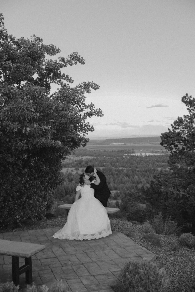 Bride and groom photos in Bend, Oregon at Shepherdsfield